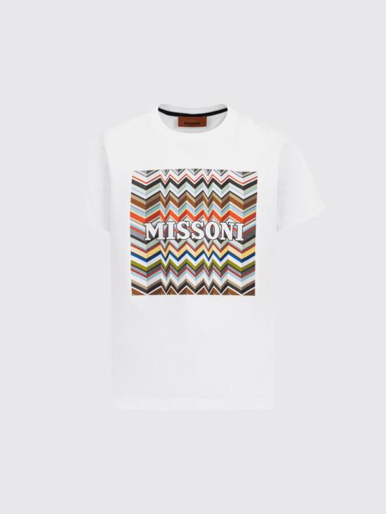 26SS [키즈] 미소니 티셔츠 MY8P91Z3672 100MC White