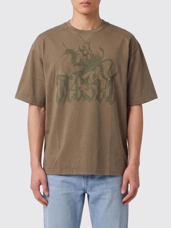 26SS 디젤 T-JUSSI 코튼 햄프 티셔츠 A229980WECP 7ETA Beige