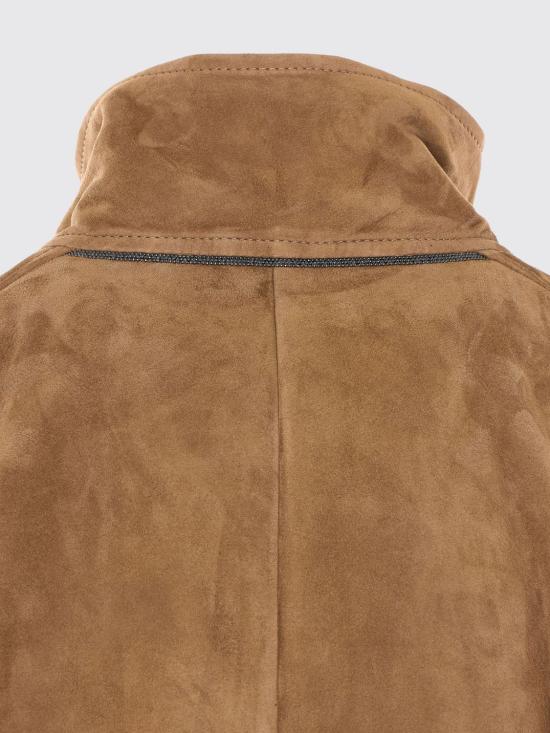 26SS 브루넬로 쿠치넬리 스웨이드 트윌 사파리 재킷 MPCAI7853 C9267 Brown - BRUNELLO CUCINELLI