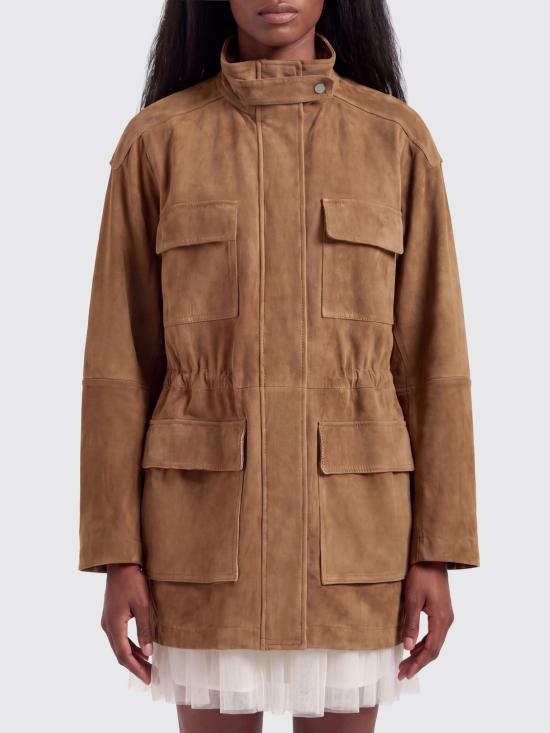 26SS 브루넬로 쿠치넬리 스웨이드 트윌 사파리 재킷 MPCAI7853 C9267 Brown