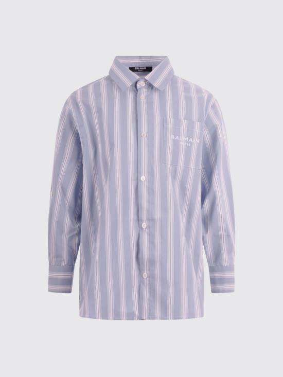 26SS [키즈] 발망 셔츠 BY5P30P0592 685BC Gnawed Blue