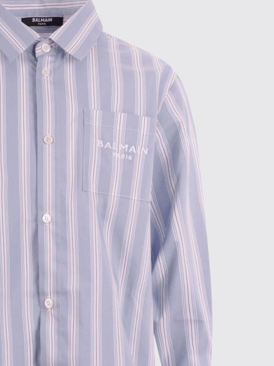 26SS [키즈] 발망 셔츠 BY5P30P0592 685BC Gnawed Blue - BALMAIN