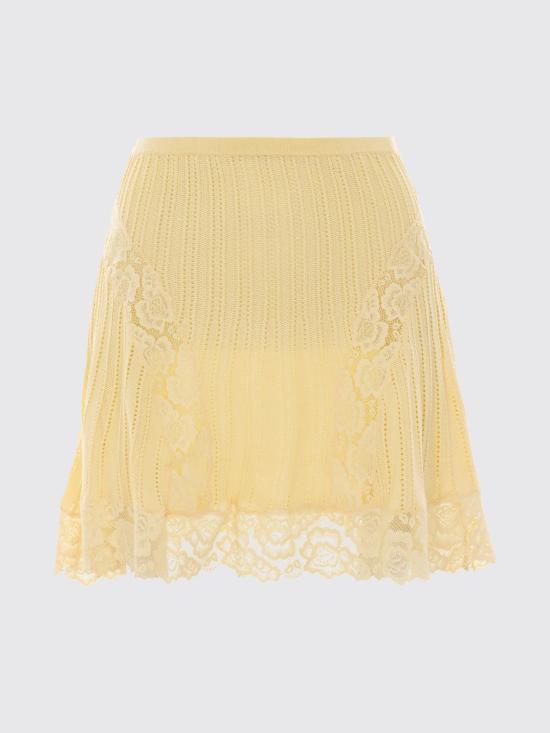 26SS 셀프 포트레이트 미디 스커트 SS26049SKY Yellow - SELF PORTRAIT