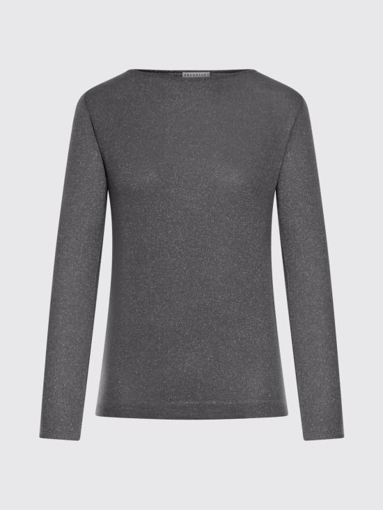 26SS 브루넬로 쿠치넬리 스파클링 캐시미어 실크 스웨터 M41800008 C079 Grey - BRUNELLO CUCINELLI