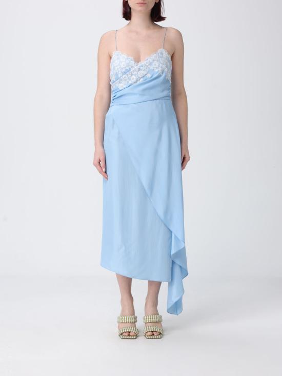 26SS 모스키노 롱 원피스 04190545 0304 Gnawed Blue