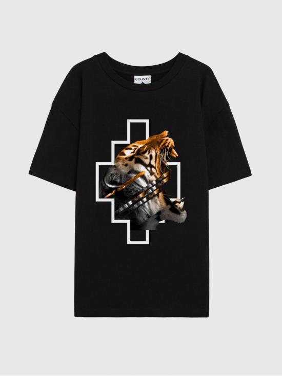 26SS 컨트리 오브 밀란 반팔 티셔츠 S6CMMATH050 110 Black - COUNTY OF MILAN