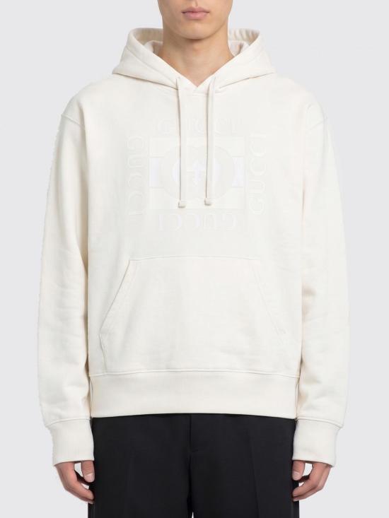 26SS 구찌 프린트 디테일 코튼 저지 스웨트셔츠 855976XJHNH 9081 White