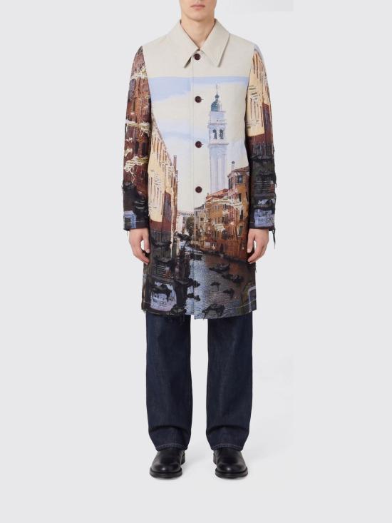 26SS 와타나베 준야 코트 WQC006 BEIGE BLACK LIGHT BLUE Nude