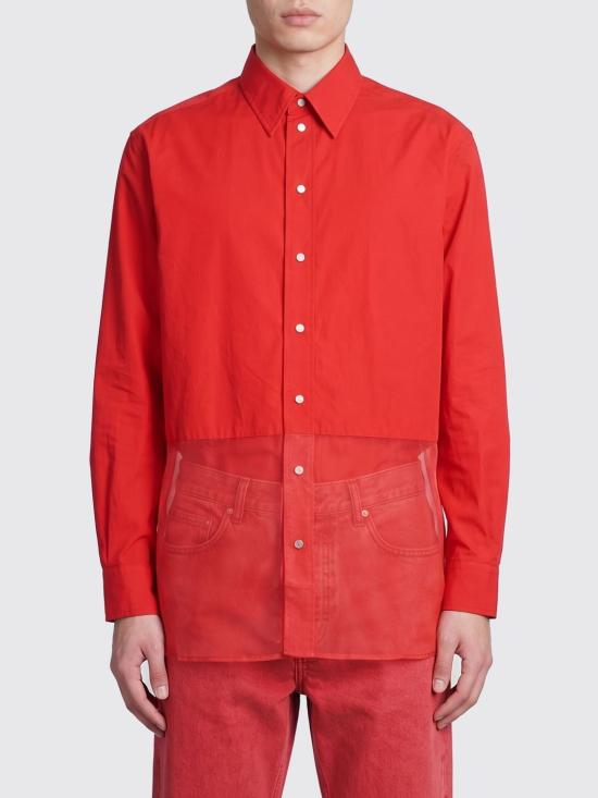 26SS 펜디 긴팔 셔츠 FS1361AYXC F0QYE Red