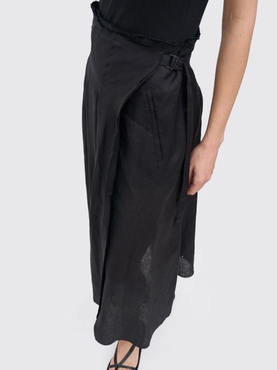 26SS 이자벨베네나토 롱 스커트 DW24S26 Black - ISABEL BENENATO