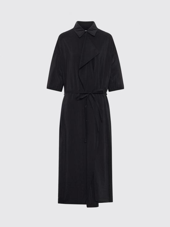 26SS 르메르 비대칭 셔츠 드레스 드라이 실크 DR1162LF1308 BK999 Black - LEMAIRE