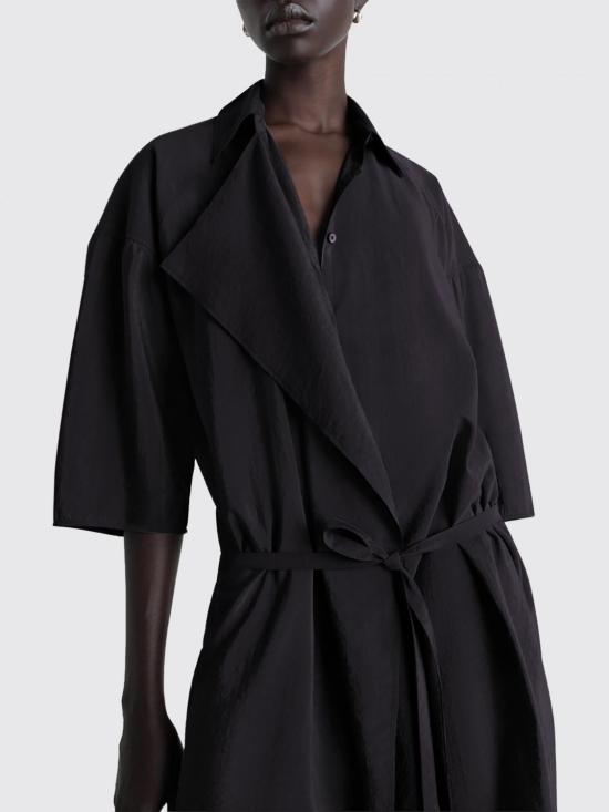 26SS 르메르 비대칭 셔츠 드레스 드라이 실크 DR1162LF1308 BK999 Black - LEMAIRE