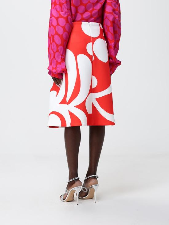 26SS 드리스 반 노튼 미디 스커트 0108953097 352 Red - DRIES VAN NOTEN