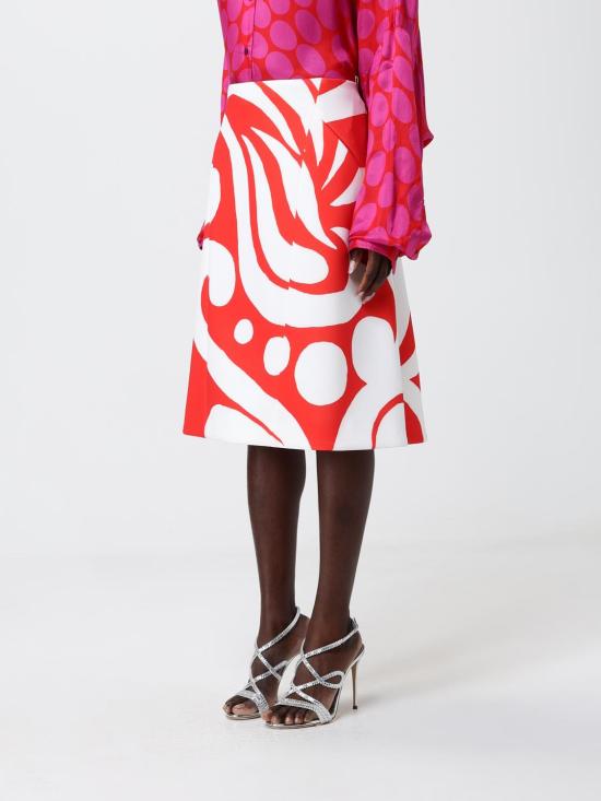 26SS 드리스 반 노튼 미디 스커트 0108953097 352 Red - DRIES VAN NOTEN