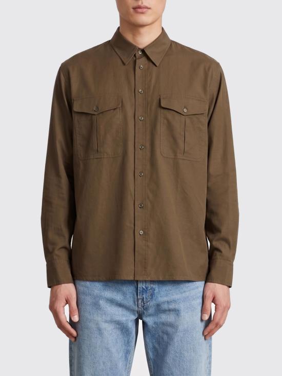 26SS 생로랑 긴팔 셔츠 854249Y1L27 1302 Kaki