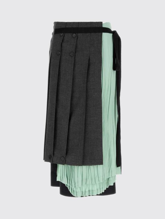 26SS 프라다 롱 스커트 P164IRSOOO19Q3 F0480 Grey