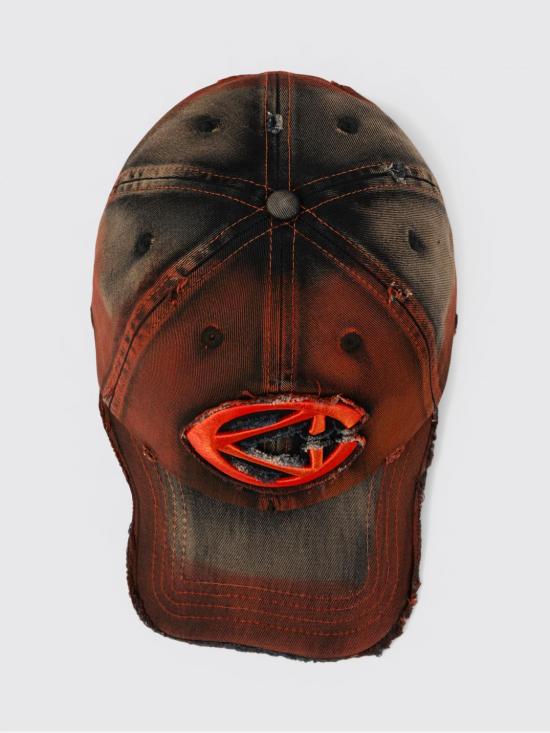 26SS 캠퍼 모자 AS00010 001 DISTORTED WASHED SPRAYED CAP 0 Orange - CAMPER