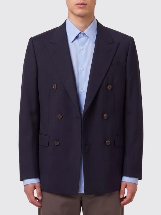26SS 돌체앤가바나 더블 브레스티드 타오르미나 울 캔버스 자켓 G2WG1TFUBGZR B4902 Blue