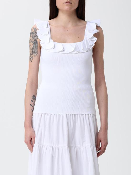 26SS 마이클 코어스 민소매 티셔츠 MS661G033D 100 White