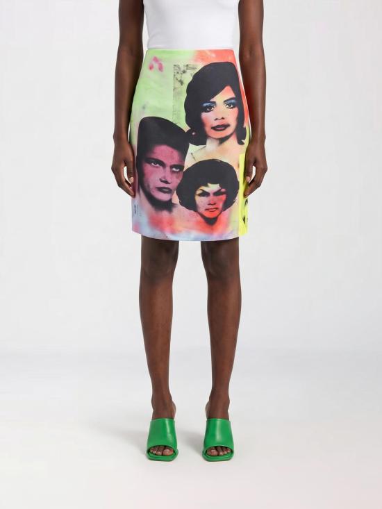 26SS 베르사체 미디 스커트 10246901A17913 5X000 Multicolor