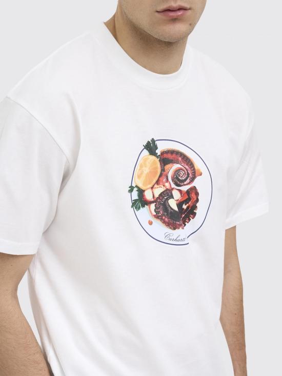 26SS 칼하트 WIP 숏슬리브 옥토퍼스 티셔츠 I036217 02XX White - CARHARTT WIP