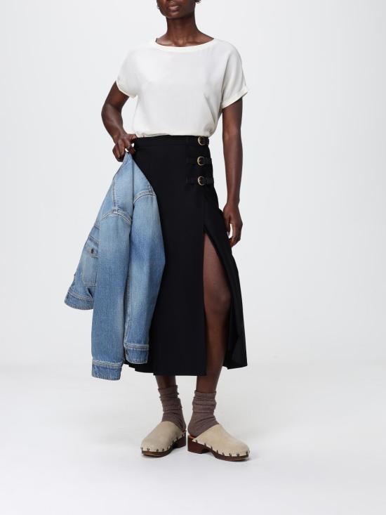 26SS 끌로에 롱 스커트 CH26SJU11067 001 Black - CHLOE