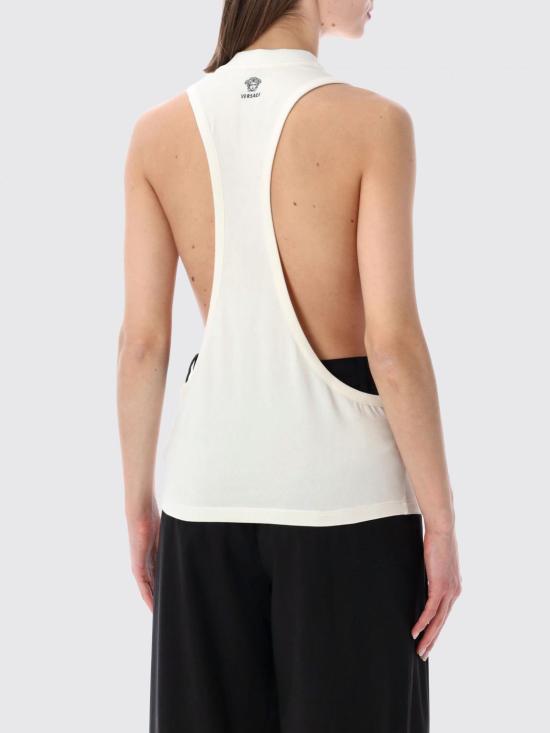 26SS 베르사체 민소매 티셔츠 10245131A17888 1W000 White - VERSACE