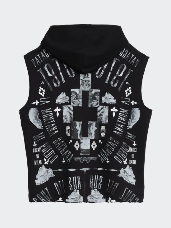 26SS 컨트리 오브 밀란 후드 티셔츠 S6CMMAHS040 110 Black - COUNTY OF MILAN