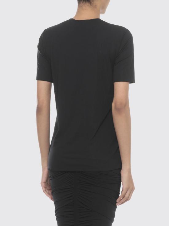 26SS 월포드 반팔 티셔츠 53387 7005 Black - WOLFORD