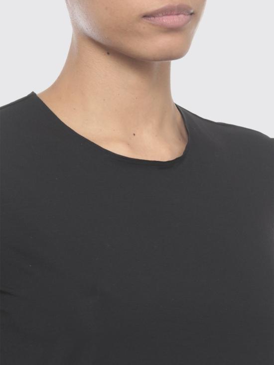 26SS 월포드 반팔 티셔츠 53387 7005 Black - WOLFORD