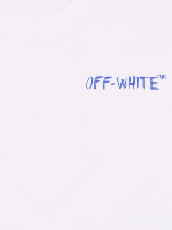 26SS [키즈] 오프화이트 티셔츠 OBAA002S26JER005 100 White - OFF WHITE