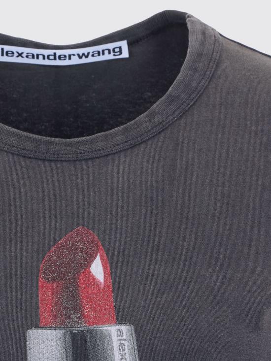 26SS 알렉산더 왕 반팔 티셔츠 1CC2261295 011 Grey - ALEXANDER WANG