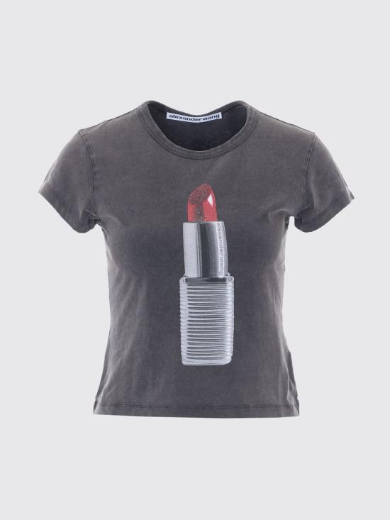 26SS 알렉산더 왕 반팔 티셔츠 1CC2261295 011 Grey - ALEXANDER WANG