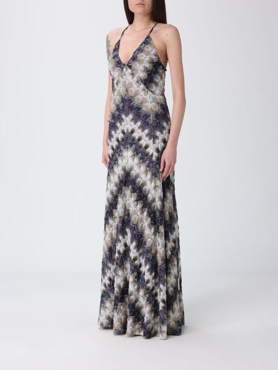 26SS 미소니 롱 원피스 DS26SG3ZBR015J S72RA Blue - MISSONI