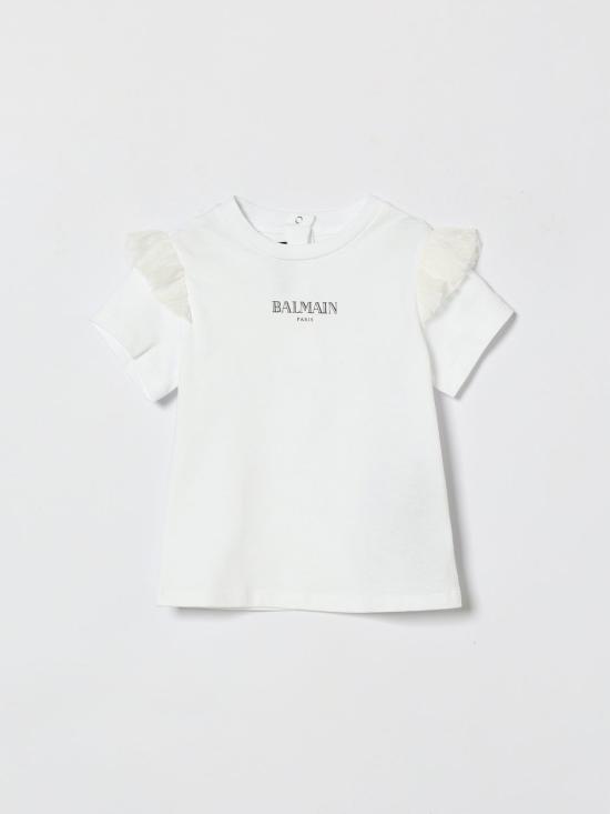 26SS [키즈] 발망 티셔츠 BY8041Z3672 100NE White