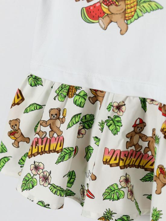 26SS [키즈] 모스키노 점프수트 MDV0D7LBA10 10101 White - MOSCHINO