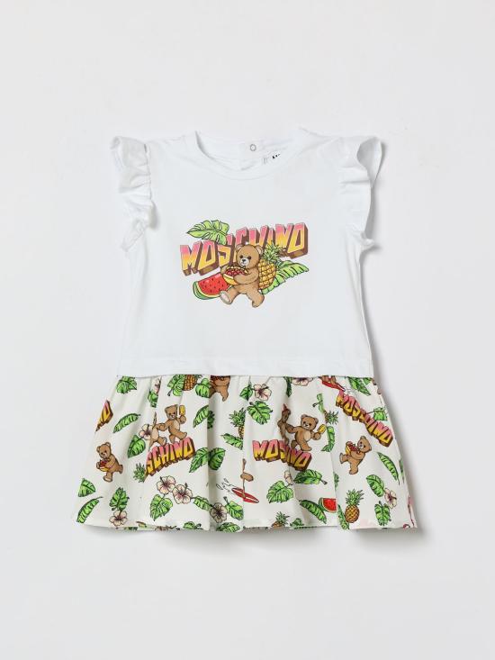 26SS [키즈] 모스키노 점프수트 MDV0D7LBA10 10101 White