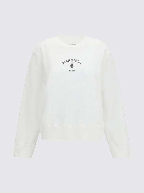 26SS MM6 메종마르지엘라 스웨터 S62GU0145M25014 101 White - MM6 MAISON MARGIELA