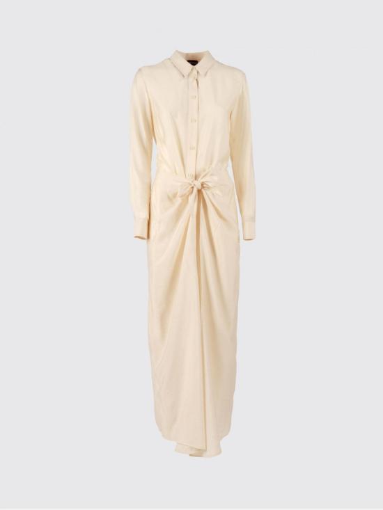 26SS 엠포리오 아르마니 롱 원피스 EW003310AF20492 U1058 Yellow Cream - EMPORIO ARMANI