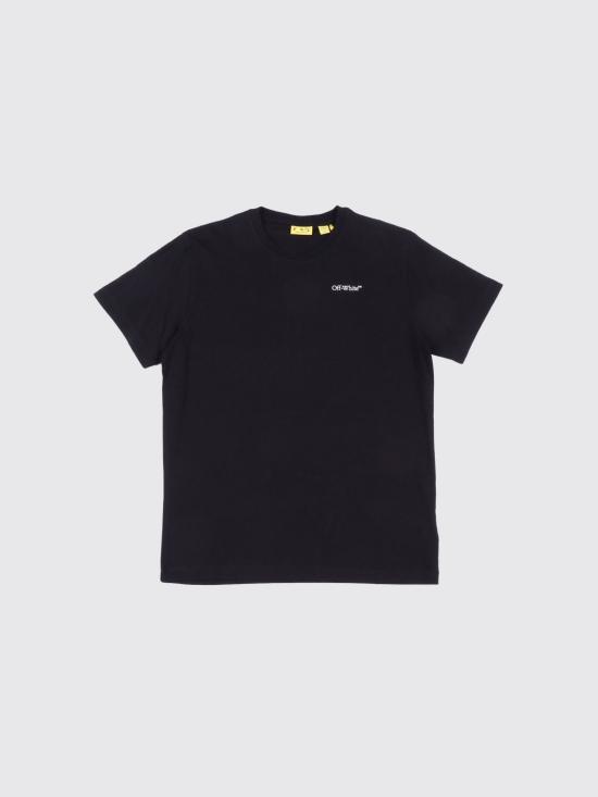 26SS [키즈] 오프화이트 티셔츠 OBAA002S26JER009 001 Black