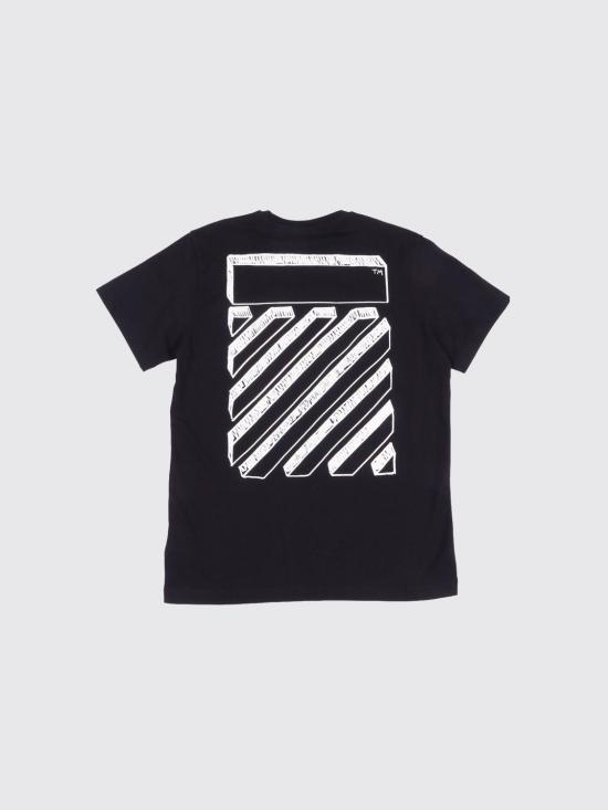 26SS [키즈] 오프화이트 티셔츠 OBAA002S26JER009 001 Black - OFF WHITE