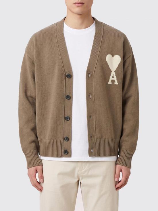 26SS 아미 울 드 하트 가디건 UKC380KN0156 A117 Natural