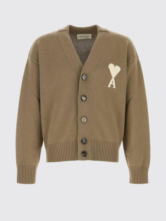 26SS 아미 울 드 하트 가디건 UKC380KN0156 A117 Natural - AMI