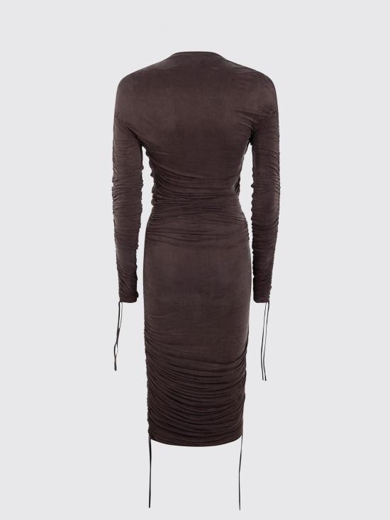 26SS 발망 롱 원피스 GF0R9424JJ77 8DV Brown - BALMAIN