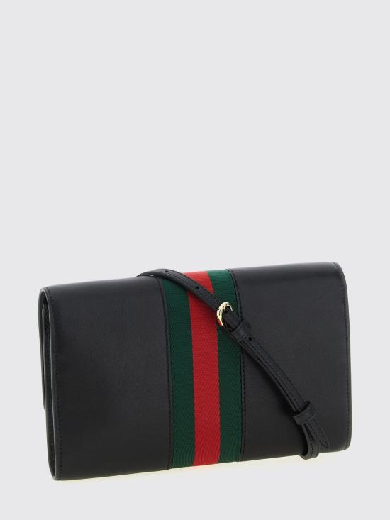 26SS 구찌 홀스빗 웹 스트랩 지갑 867120AAGOQ 1057 Black - GUCCI