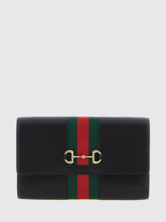 26SS 구찌 홀스빗 웹 스트랩 지갑 867120AAGOQ 1057 Black