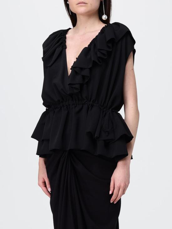 26SS 드리스 반 노튼 블라우스 0107103078 900 Black - DRIES VAN NOTEN