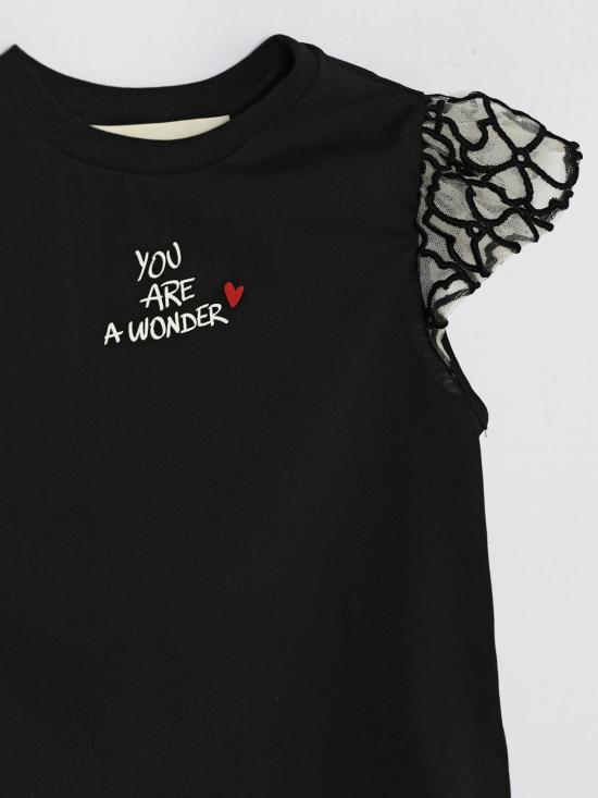 26SS [키즈] 시모네타 티셔츠 SY8A01Z3186 930BC Black - SIMONETTA