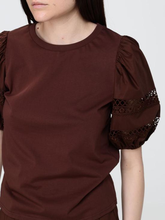 26SS 트윈셋 반팔 티셔츠 261TT2260 12110 Coffee - TWINSET