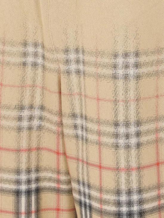 26SS 버버리 그라디언트 체크 코튼 조깅 팬츠 8119036 Beige - BURBERRY